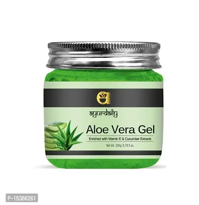 Ayurdaily Aloe Vera Gel for Nourishing  Moisturizing Face  Skin with Vitamin E  Natural  (200 g) Pack Of 1