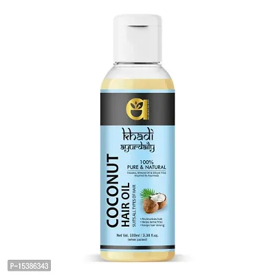 Ayurdaily khadi 100% Pure Coc Hair Oil  (100 ml) Pack Of 1-thumb0