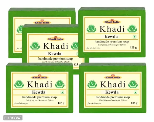 Khadi Herbal NaturalPure Kewda soap  (5 x 125 g) Pack Of 5
