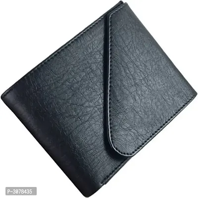 Men's Solid Black Coloured Artificial Leather Wallets