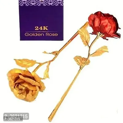Valentine gift Golden Rose And Red Rose Gift