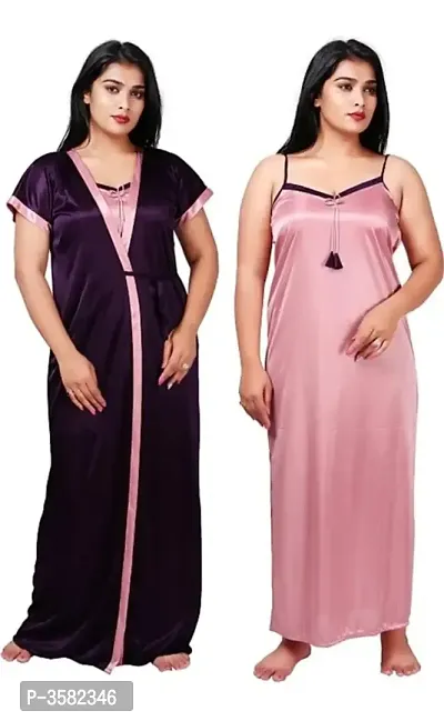 Trendy 2-IN-1 Night Dress With Robes