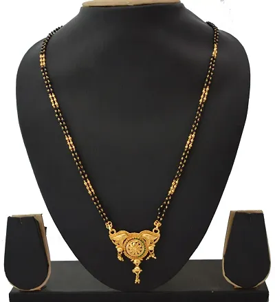 Women's plated Beautiful Long Mangalsutra with Earring