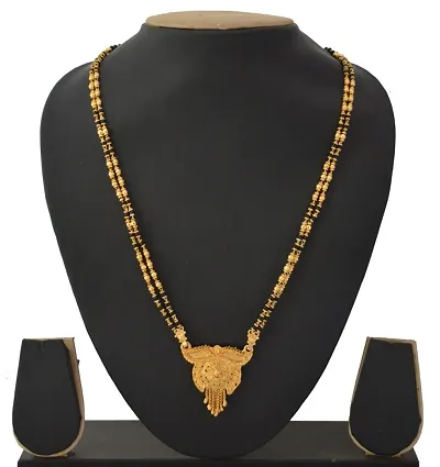 Women's plated Beautiful Long Mangalsutra with Earring