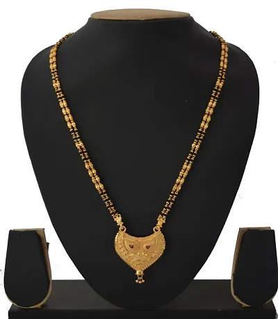 Traditional Gold Plated Alloy Mangalsutra For Women