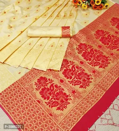 Designer Banarasi Silk Woven Jacquard Design Sarees-thumb0