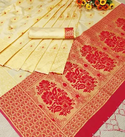 Designer Banarasi Silk Woven Jacquard Design Sarees