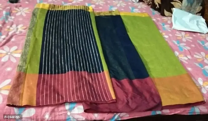 Attractive Handloom Cotton Silk Saree with Blouse piece-thumb2