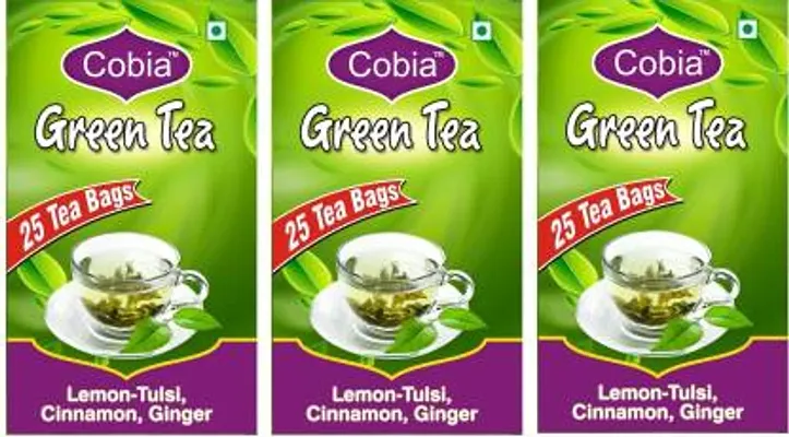 Cobia Green Tea(Mint + Lemongrass) 100g Leaves Pack OF 3 Mint, Lemon Grass Green Tea Pouchnbsp;nbsp;(300 g) - Price Incl. Shipping