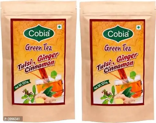 Cobia Green Tea(Tulsi, CInnamon,Ginger) 100g&nbsp;Pack Of 2 - Price Incl. Shipping-thumb0