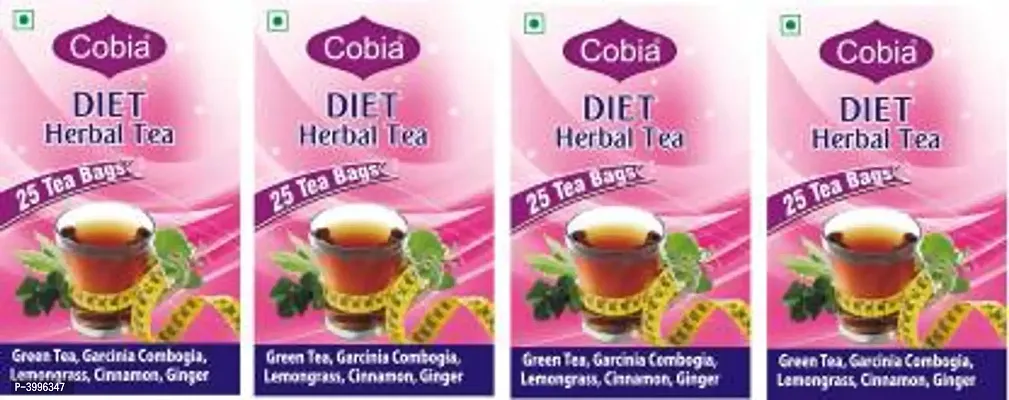 Cobia Diet(Slimming) Herbal Tea 25 Tea bags Pack Of 4 Garcinia, Cinnamon, Lemon Grass Herbal Tea Bags Tetrapack  (200 g) - Price Incl. Shipping-thumb0