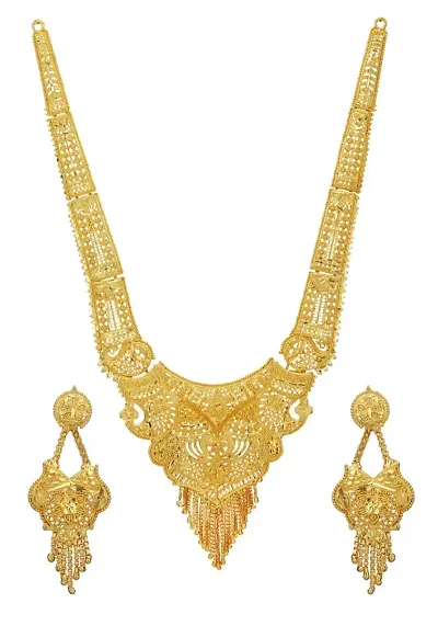 Beautiful Gold Plated Alloy Jewellery Set