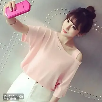 RAABTA BABY PINK SINGLE SHLDR TOP