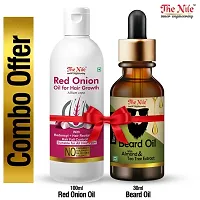 Men's Combo Pack of Red Onion Oil 150 Ml  Beard Oil 30 ML for Hair Growth-thumb1