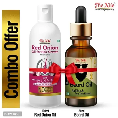 Men's Combo Pack of Red Onion Oil 150 Ml  Beard Oil 30 ML for Hair Growth-thumb2