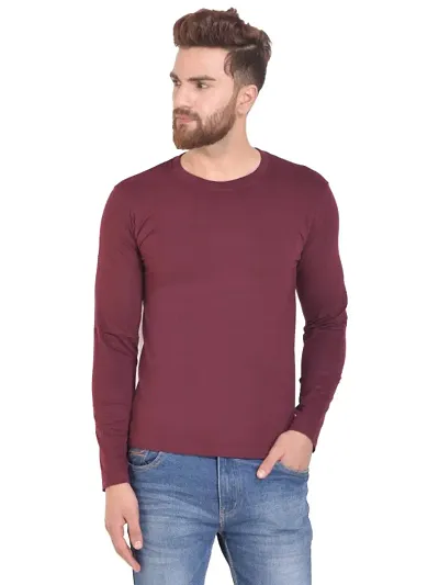 Men's Solid Round Neck Tees