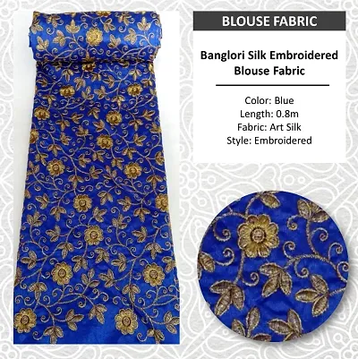 Bangalori Silk Embroidery Work Blouse Fabric