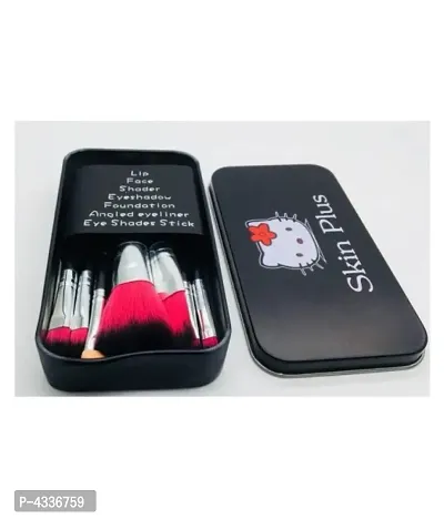 Skinplus Professional Makeup Brushes Kit (Pack Of 7) Natural Foundation Brush, Face Contour Brush 100 Gm