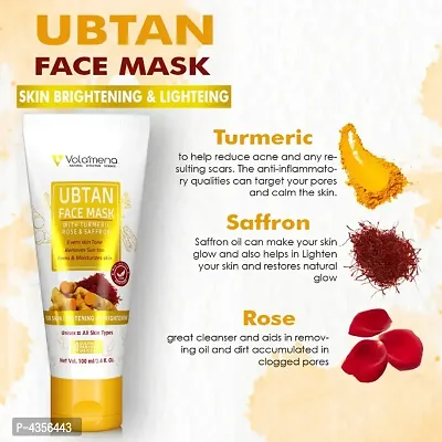 Volamena Ubtan Face Mask With Turmeric, Rose   Saffron 100 ml-thumb4