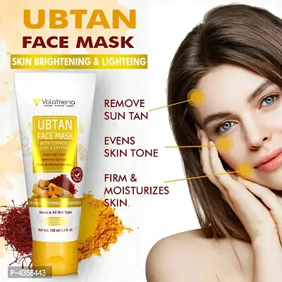 Volamena Ubtan Face Mask With Turmeric, Rose   Saffron 100 ml-thumb3