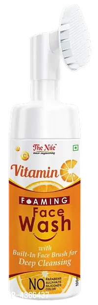 The Nile Brightening Vitamin C Foaming With Built-In Face Brush For Deep Cleansing - No Parabens, Silicon - 100 Ml Face Wash-thumb0