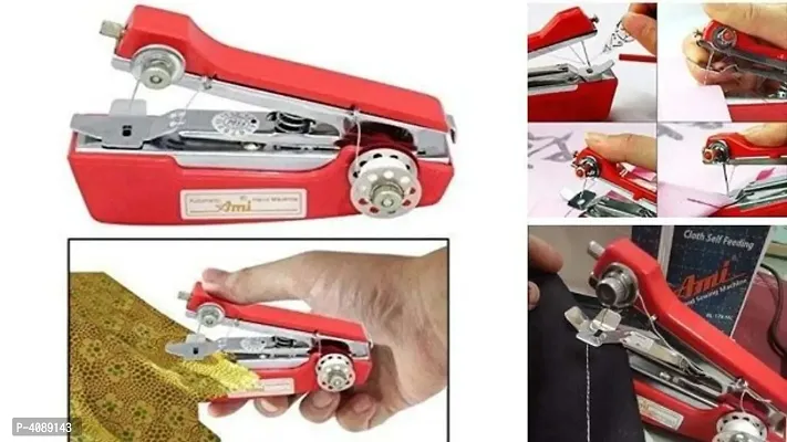 Mini Hand Red Sewing Machine Stapler Model Manual Sewing Machine-thumb2