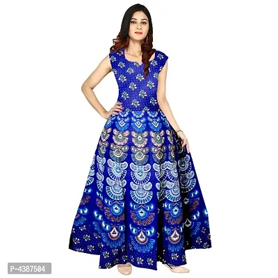 Women's Printed Cotton Gown-thumb0