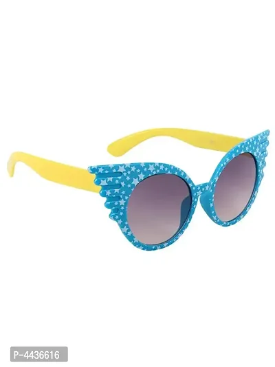 Pretty UV Protected Blue Children Sunglasses with Case and Wipes-thumb0