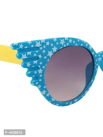 Pretty UV Protected Blue Children Sunglasses with Case and Wipes-thumb2