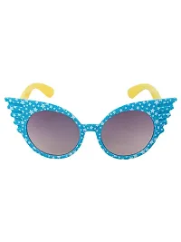 Pretty UV Protected Blue Children Sunglasses with Case and Wipes-thumb2