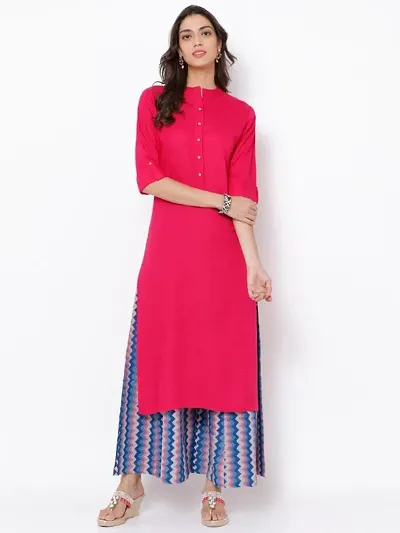 Stylish Rayon Solid Kurti For Women