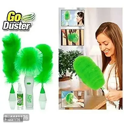 Go Duster Electric Feather Spin Home Duster, Electronic Motorized Green Cleaning Brush Set - GODUSTER-thumb0