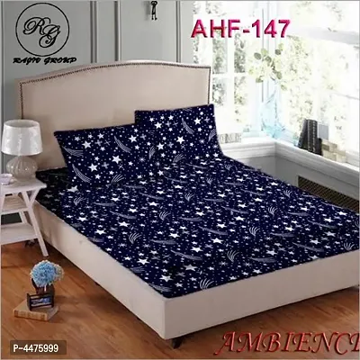 Polycotton Double Bedsheet With 2 Pillow Cover-thumb0