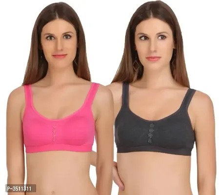 Premium Sports Bra  For Gym/Yoga/Dance(2 PC, Assorted Color)-thumb0
