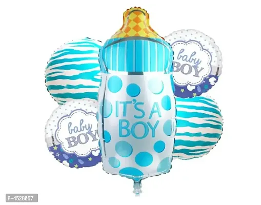 Baby Boy Foil Birthday Balloons -Pack Of 5-thumb0