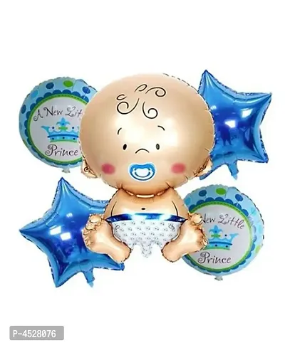 Baby Boy Shape Balloons-Pack Of 5-thumb0