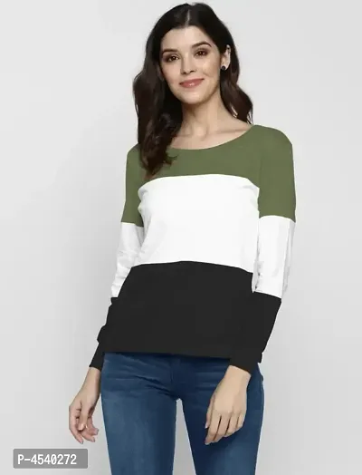 Stylish Multicoloured Solid Cotton Blend Tops For Women