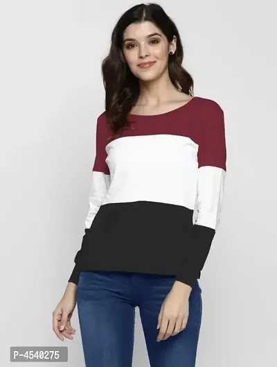 Stylish Multicoloured Solid Cotton Blend Tops For Women