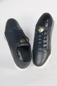 Modern Navy Blue Synthetic Casual Shoes For Men-thumb2