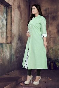 Multicoloured Cotton Printed Kurtas For Women-thumb3