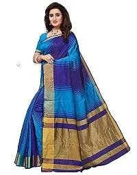 Stylish Cotton Silk Saree With Blouse Piece-thumb1