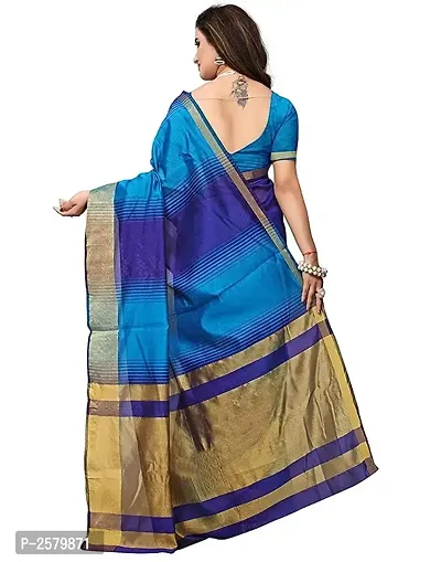 Stylish Cotton Silk Saree With Blouse Piece-thumb4