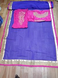 Georgette Saree With Embroidered Work Blouse-thumb2