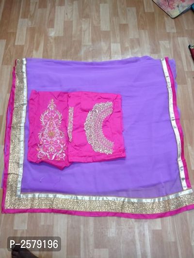 Multicoloured Georgette Saree With Blouse Piece-thumb3