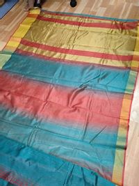 Stylish Cotton Silk Saree With Blouse Piece-thumb1