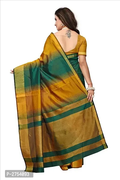 Combo of 3 Art Silk Multicolored Striped Sarees with Blouse piece-thumb5