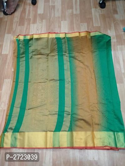 Beautiful Cotton Silk Saree With Blouse Piece For Women-thumb3