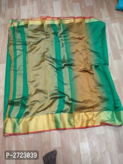 Beautiful Cotton Silk Saree With Blouse Piece For Women-thumb4