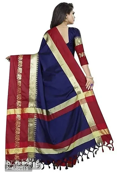 Beautiful Cotton Silk Jacquard Saree with Blouse piece-thumb5