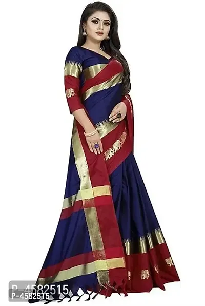 Beautiful Cotton Silk Jacquard Saree with Blouse piece